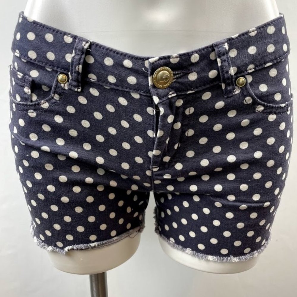 LC Lauren Conrad Distressed Polka Dot Shorts Sz 4